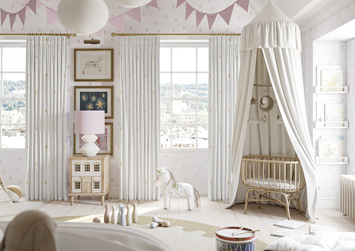 Merrily, Merry Stripy Violet - Made to Measure Curtains - Image 3